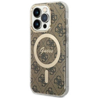 Guess IML 4G MagSafe case for iPhone 15 Pro - brown