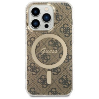 Guess IML 4G MagSafe case for iPhone 15 Pro - brown