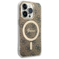 Guess IML 4G MagSafe case for iPhone 15 Pro - brown