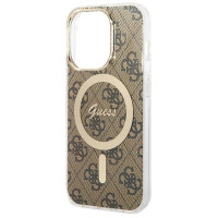 Guess IML 4G MagSafe case for iPhone 15 Pro - brown