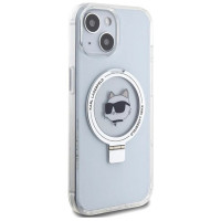 Karl Lagerfeld KLHMP15SHMRSCHH iPhone 15 6.1" white/white hardcase Ring Stand Choupette Head MagSafe