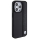BMW Leather Textured & Stripe case for iPhone 15 Pro - black