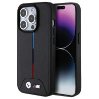 BMW Quilted Tricolor MagSafe case for iPhone 15 Pro - black
