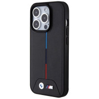 BMW Quilted Tricolor MagSafe case for iPhone 15 Pro - black
