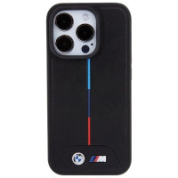 BMW Quilted Tricolor MagSafe case for iPhone 15 Pro - black