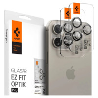 Spigen Optik.tR EZ Fit Camera Protector for iPhone 14 Pro / Pro Max / 15 Pro / Pro Max - Natural Titanium 2 pcs.