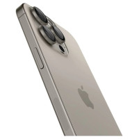 Spigen Optik.tR EZ Fit Camera Protector for iPhone 14 Pro / Pro Max / 15 Pro / Pro Max - Natural Titanium 2 pcs.