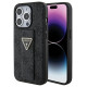 Guess Grip Stand 4G Triangle Strass case for iPhone 15 Pro - black