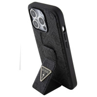 Guess Grip Stand 4G Triangle Strass case for iPhone 15 Pro - black