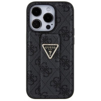 Guess Grip Stand 4G Triangle Strass case for iPhone 15 Pro - black