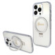 Guess Ring Stand Script Glitter MagSafe case for iPhone 15 Pro - transparent