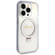 Guess Ring Stand Script Glitter MagSafe case for iPhone 15 Pro - transparent