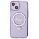 Guess Ring Stand Script Glitter MagSafe case for iPhone 15 Plus / 14 Plus - purple