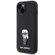 Karl Lagerfeld Silicone Ikonik Metal Pin case for iPhone 15 - black