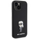 Karl Lagerfeld Silicone Ikonik Metal Pin case for iPhone 15 - black