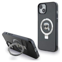 Karl Lagerfeld Ring Stand Karl Head MagSafe Case for iPhone 15 Plus / 14 Plus - Black