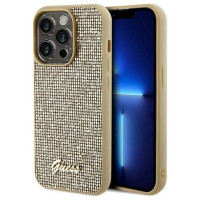 Guess Disco Metal Script case for iPhone 14 Pro - gold
