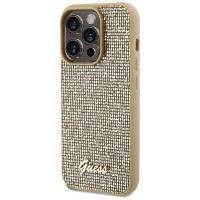 Guess Disco Metal Script case for iPhone 14 Pro - gold