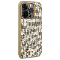 Guess Disco Metal Script case for iPhone 14 Pro - gold