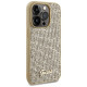 Guess Disco Metal Script case for iPhone 14 Pro - gold