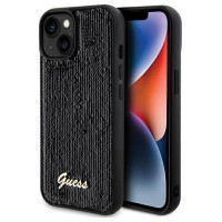 Guess Sequin Script Metal case for iPhone 14 / 15 / 13 - black