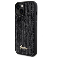 Guess Sequin Script Metal case for iPhone 14 / 15 / 13 - black