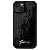 Guess Sequin Script Metal case for iPhone 14 / 15 / 13 - black