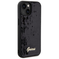 Guess Sequin Script Metal case for iPhone 14 / 15 / 13 - black