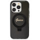 Guess Ring Stand Script Glitter MagSafe case for iPhone 13 Pro Max - black