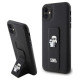 Karl Lagerfeld Gripstand Saffiano Karl&Choupette Pins case for iPhone 11 / Xr - black