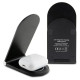 Karl Lagerfeld Ikonik MagSafe 15W inductive charger, foldable 2in1 - black