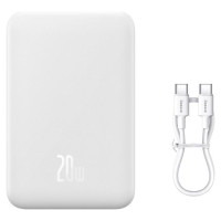 Baseus Magnetic Mini 20000 mAh 20W power bank - white + USB-C / USB-C cable