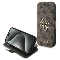 Guess 4G Metal Logo case for iPhone 15 Pro - brown