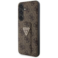 Guess GUHCS24SPGS4TDW S24 S921 brown/brown hardcase Grip Stand 4G Triangle Strass