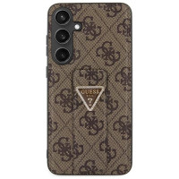 Guess GUHCS24SPGS4TDW S24 S921 brown/brown hardcase Grip Stand 4G Triangle Strass