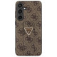 Guess GUHCS24SPGS4TDW S24 S921 brown/brown hardcase Grip Stand 4G Triangle Strass