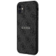 Guess GUHMN61G4GFRK iPhone 11 6.1" / Xr black/black hardcase 4G Collection Leather Metal Logo MagSafe