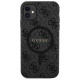Guess GUHMN61G4GFRK iPhone 11 6.1" / Xr black/black hardcase 4G Collection Leather Metal Logo MagSafe