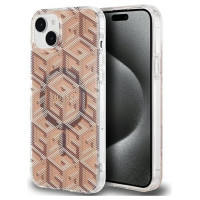 Guess IML GCube MagSafe case for iPhone 15 / 14 / 13 - brown
