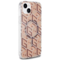 Guess IML GCube MagSafe case for iPhone 15 / 14 / 13 - brown