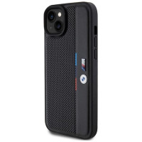 BMW Perforated Tricolor Line case for iPhone 15 Plus / 14 Plus - black