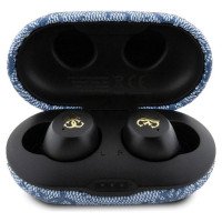 Guess TWS Guess 4G Metal Bluetooth headphones with ENC docking station - blue
