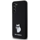 Karl Lagerfeld Silicone Choupette Metal Pin case for Samsung Galaxy S23+ - black