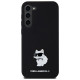 Karl Lagerfeld Silicone Choupette Metal Pin case for Samsung Galaxy S23+ - black
