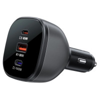 Acefast B14 car charger 165W 2x USB-C 1x USB-A - black