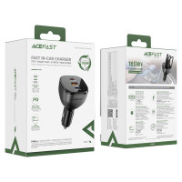 Acefast B14 car charger 165W 2x USB-C 1x USB-A - black