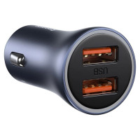 Baseus Golden Contactor Pro 2x USB-A 40W car charger QC SCP FCP AFC - gray