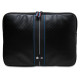 BMW Carbon & Blue Stripe sleeve for a 14" laptop - black