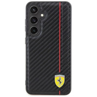 Ferrari Carbon Printed Line case for Samsung Galaxy S24 - black