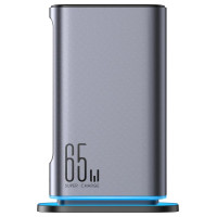 Joyroom JR-TCM02 multi-port GaN charger 65W EU 4x USB-C 2x USB-A - dark gray